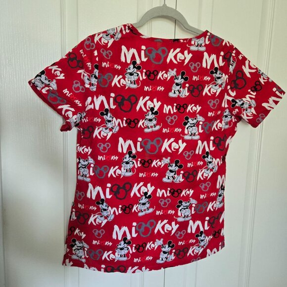Pair of Disney Mickey and Minnie Mouse scrub Tops - Picture 9 of 11